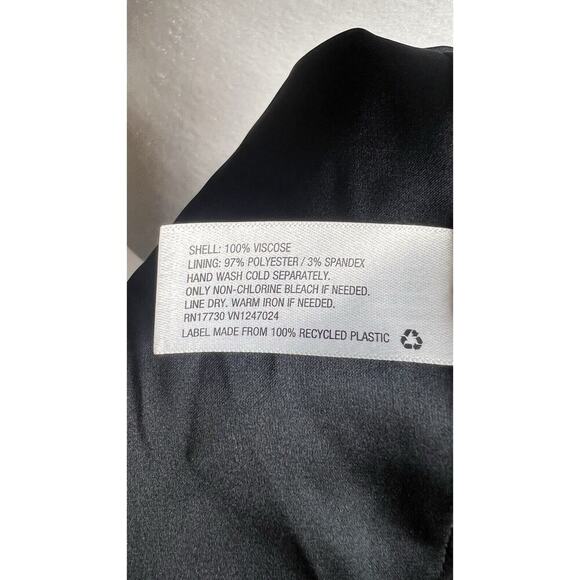 Cushnie X Target Dress womens Size 8 Wrap satin leopard print Black slip Party - Picture 11 of 13